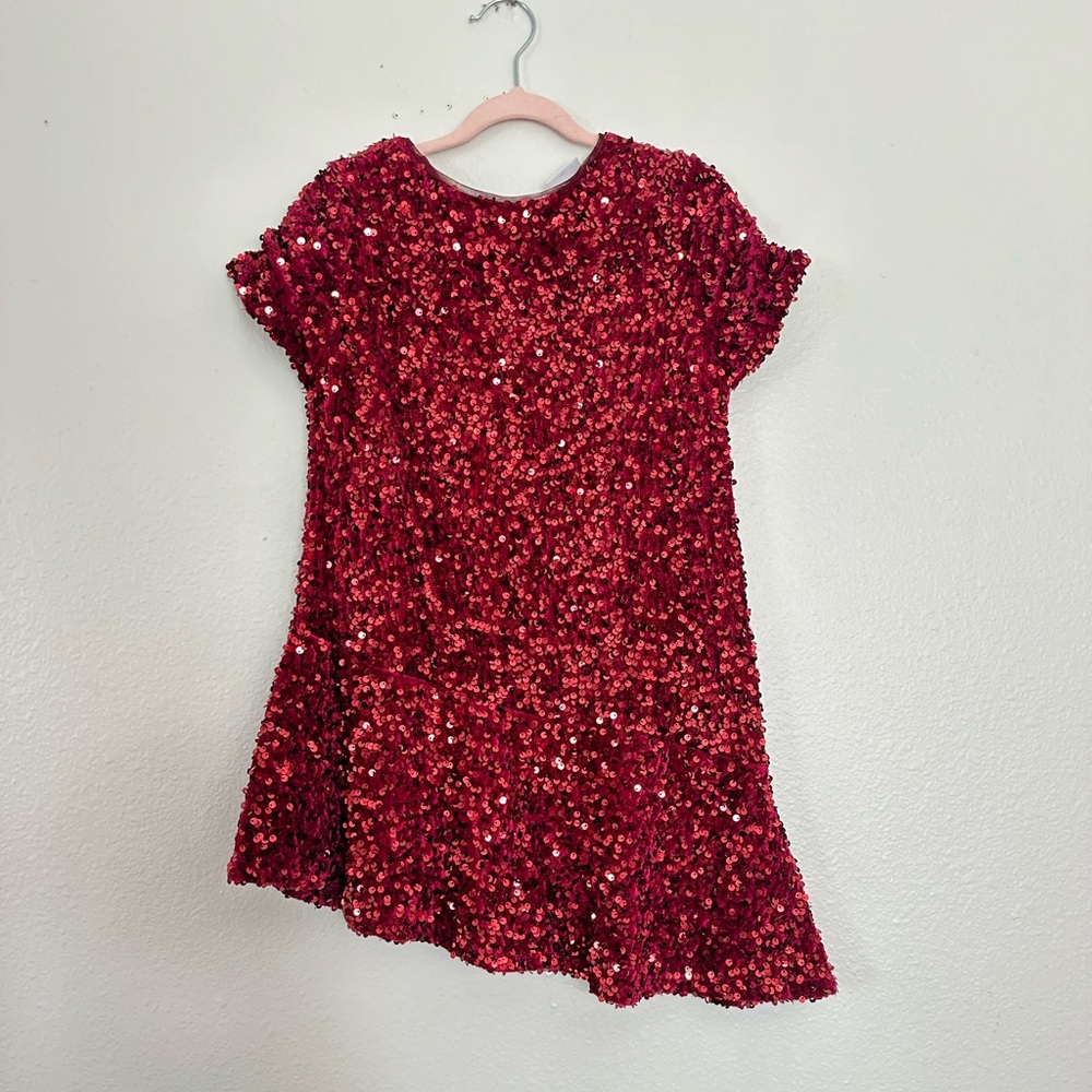 Zara red scarlet sequin dress Size 7